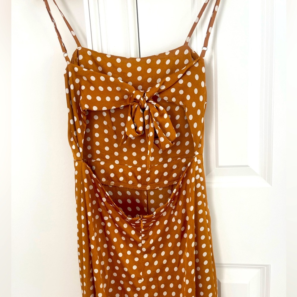 FABRIK Satin One Piece Jumpsuit w/ keyhole opening in the back!